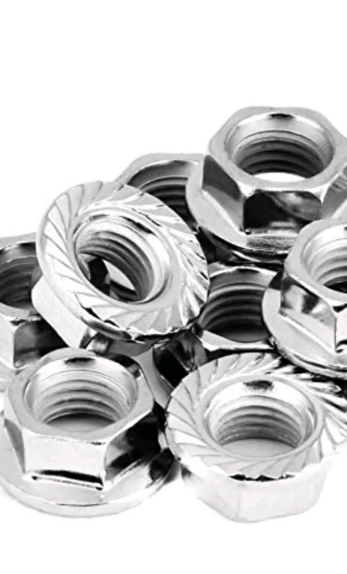 3/8-16  Serrated Flange Whiz Lock Nuts, Zinc (25).