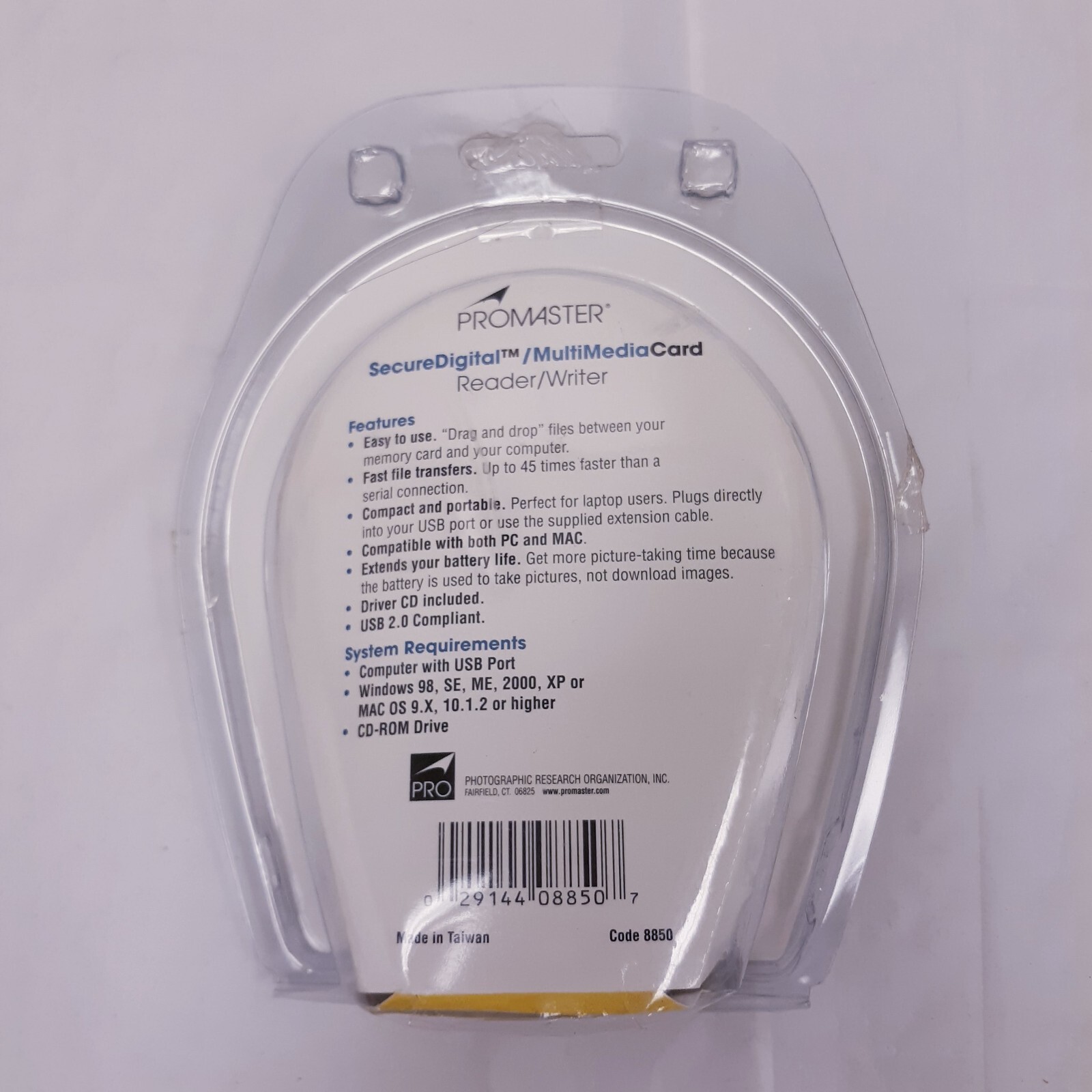 ProMaster Secure Digital Multi Media Card Reader/Writer code 8850