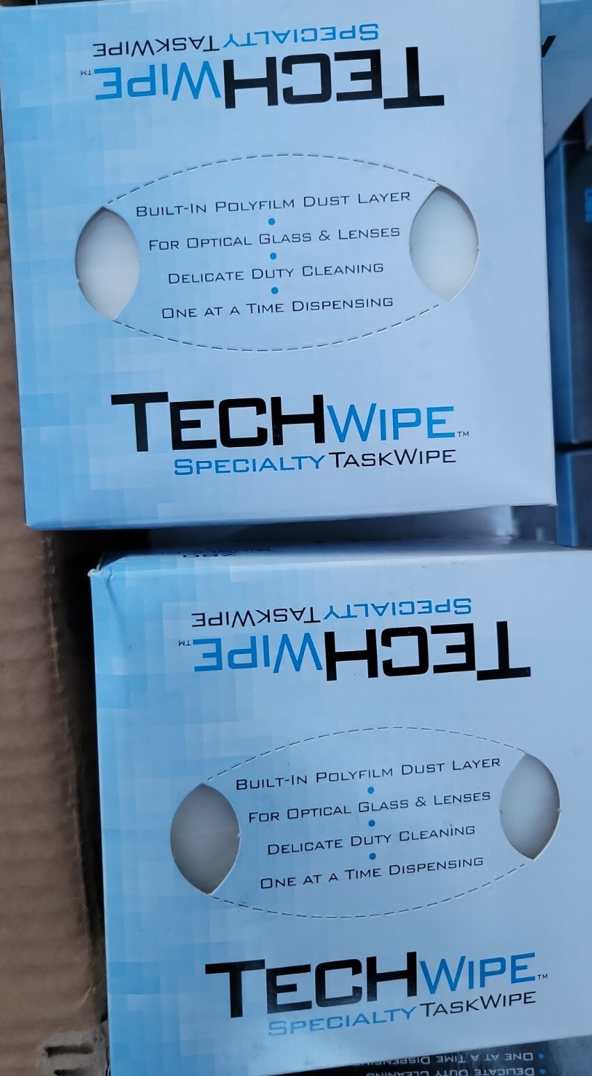 2 TECHWIPE Specialty Task Wipes 4X8 1-Ply Pop-up 280/Box Delicate Duty Cleaning