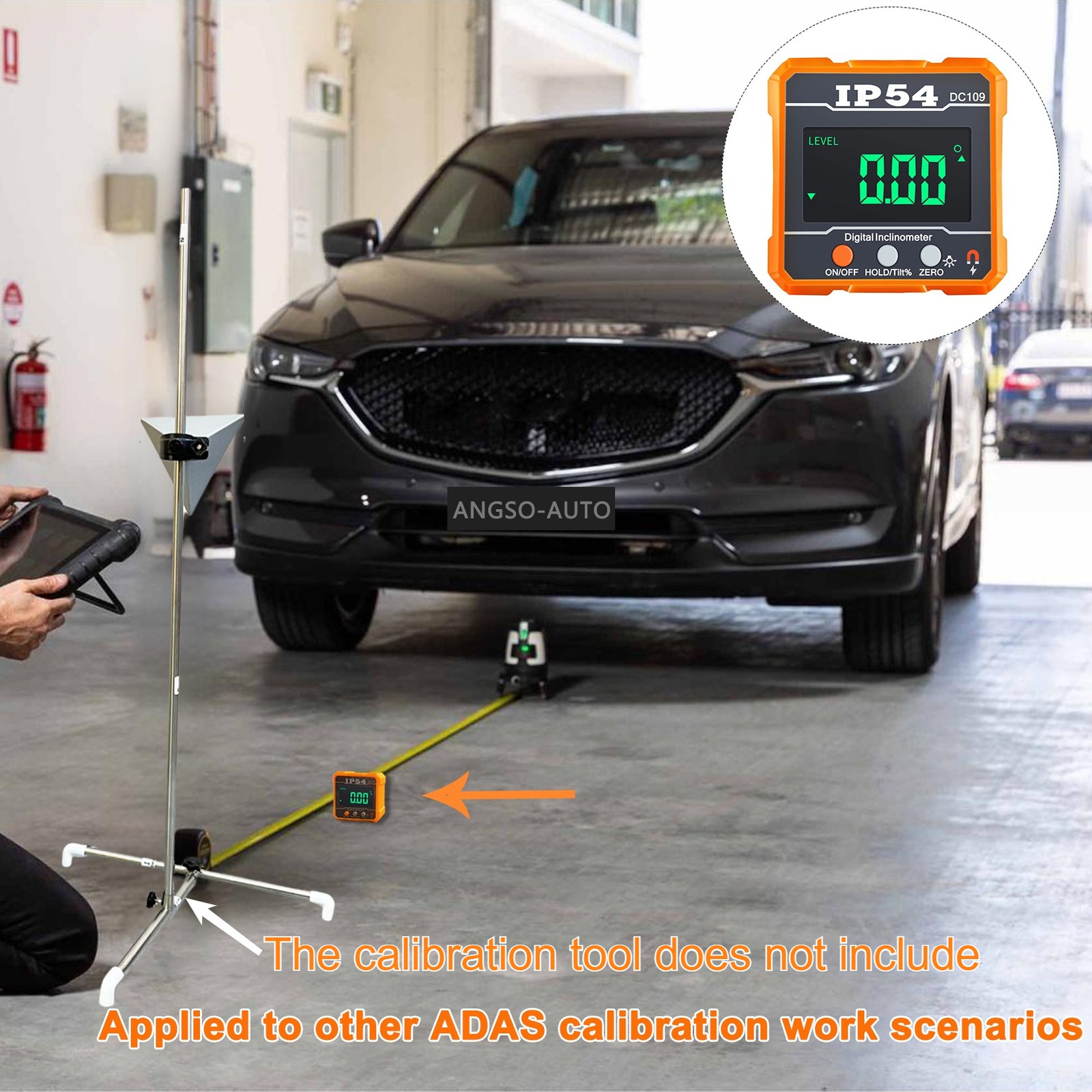 Digital Angle Magnetic Protractor for ADAS Calibration Auto Angle Measurement