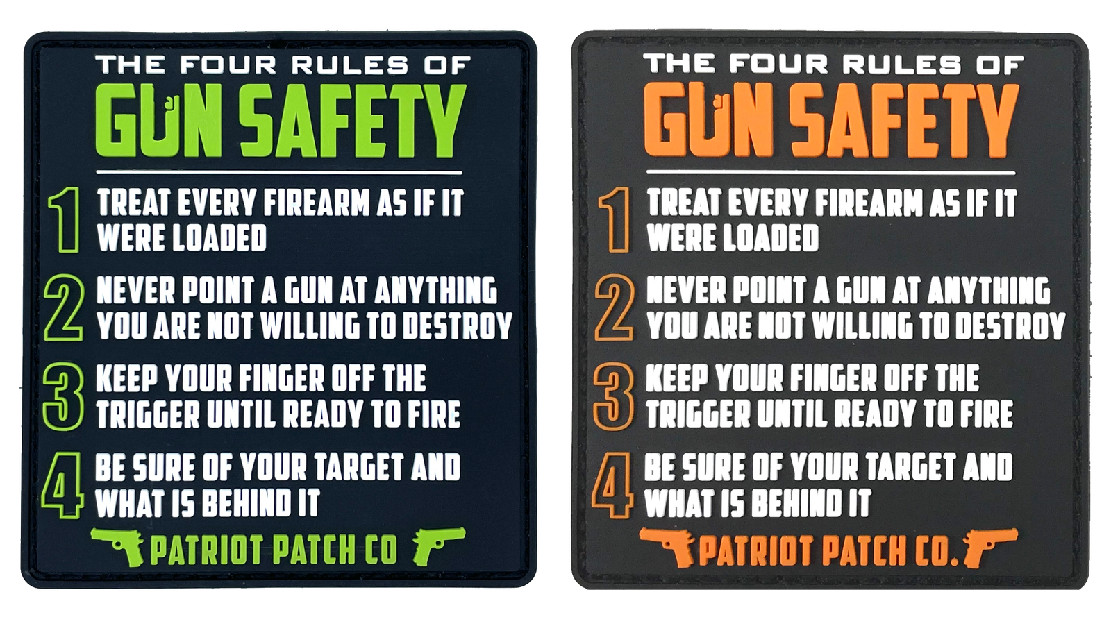 Patriot Patch Co. - 4 Rules of Gun Safety - Patch