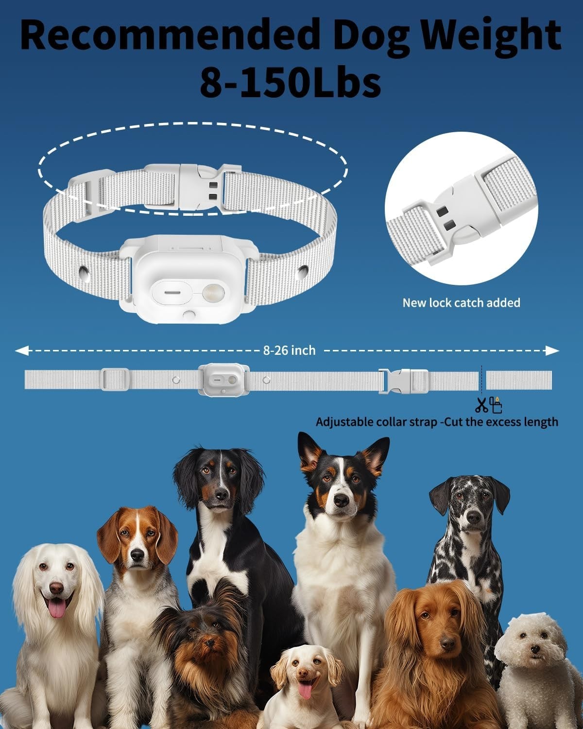 Professional Dog Training Collar with Remote & 3300FT Range - Waterproof & LED