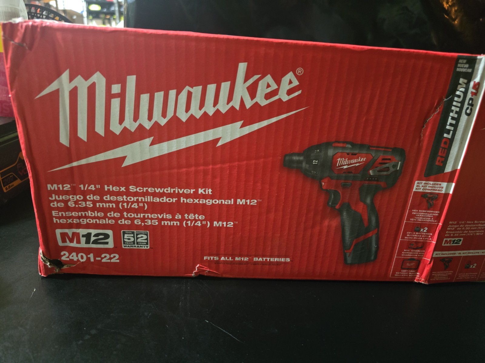 Milwaukee 2401-22 12V Li-Ion 1/4" Cordless Drill/Driver