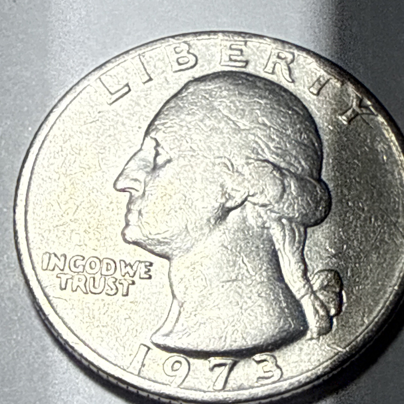 1973 Washington Quarter 25C Philadelphia Business Strike KM#164 Copper