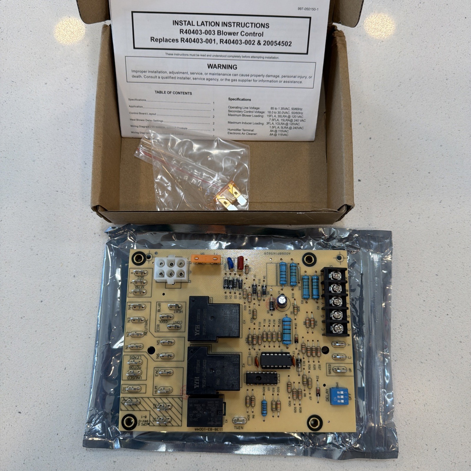 ROBOA R40403-003 Furnace Control Board ST9120A ST9120B ST9120C New Ship Same Day