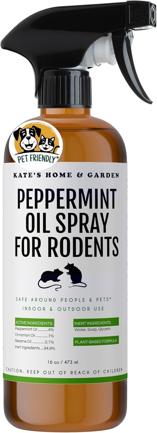 Peppermint Oil Spray, for Rodents Mice Raccoon Bat and, Squirrels Rodent Repelle