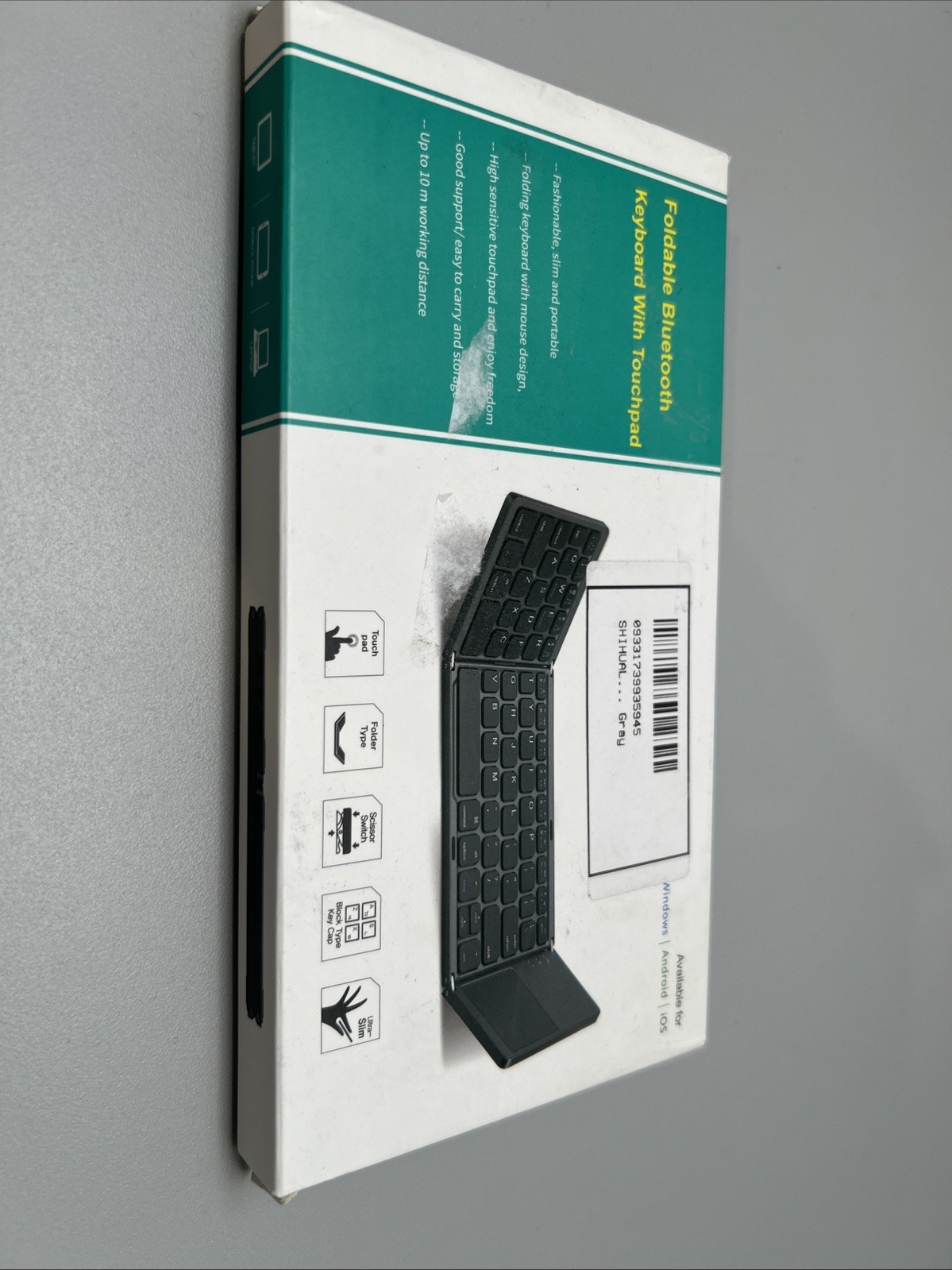 NEW Foldable Bluetooth Keyboard with Touchpad Wireless OS Android Windows Mac