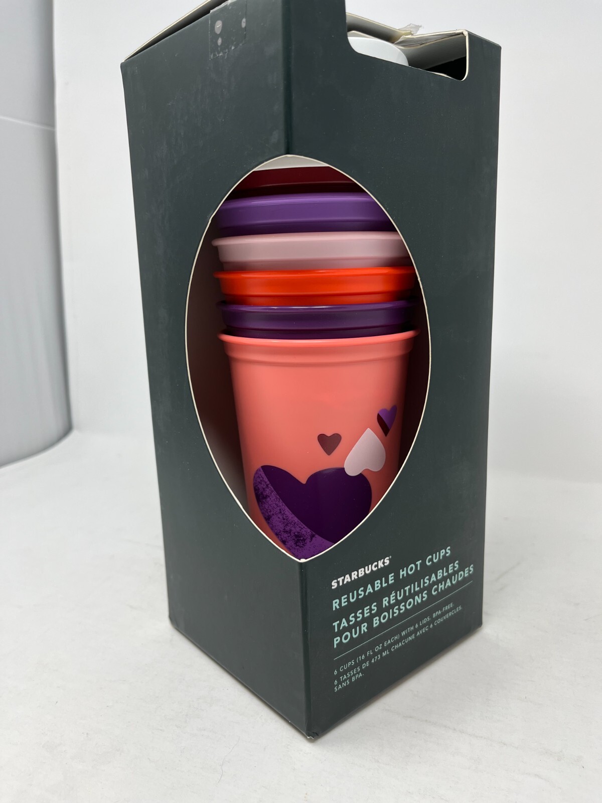 Starbucks Valentines Day Heart Love Lips Kiss Flowers To Go Reusable Hot Cups