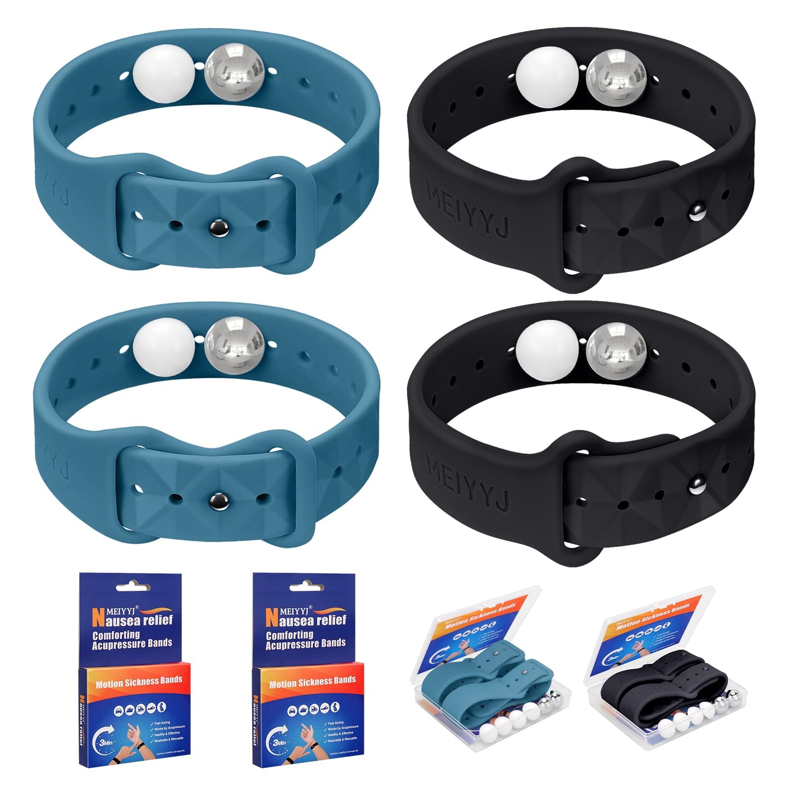 Motion Sickness Bands for Adults and Kids Sea Wristbands for Cruise Travel Wr...