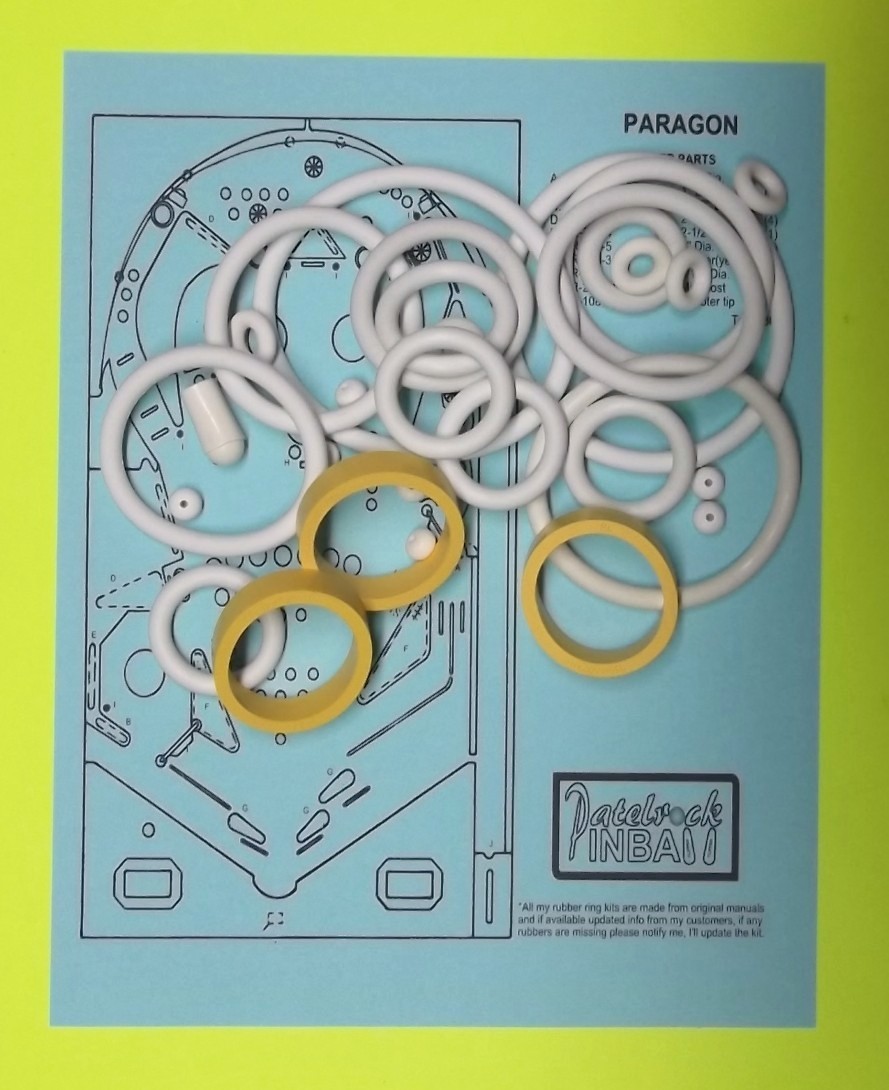 1979 Bally Paragon Pinball Machine Rubber Ring Kit
