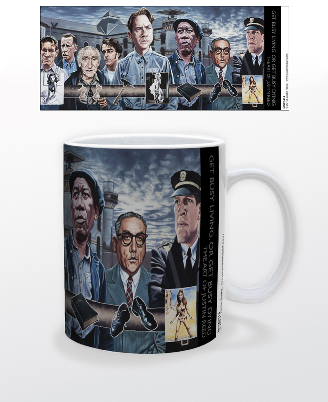 GET BUSY LIVING OR GET BUSY DYING 11 OZ COFFEE MUG SHAWSHANK REDEMPTION MOVIE!!!