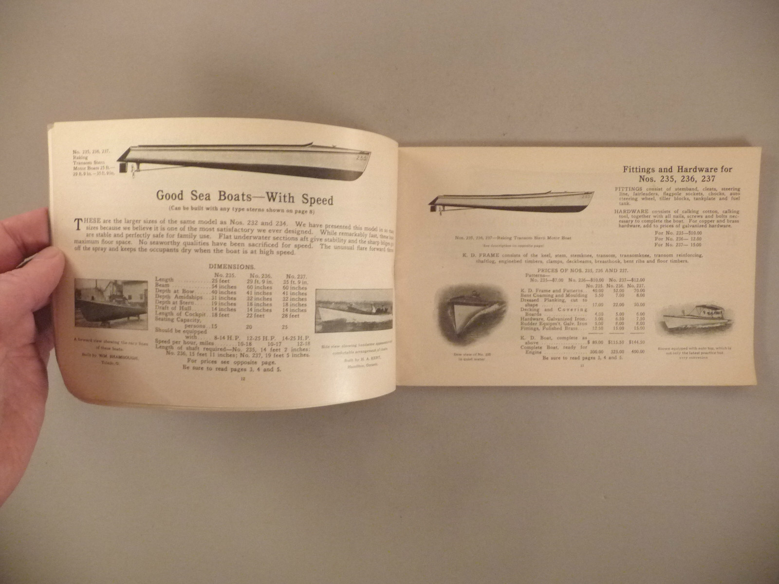 Brooks Boat CATALOG - 1912 ~~ boats