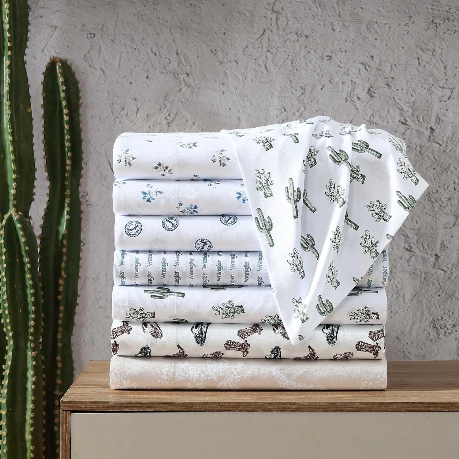 Wrangler - Sheet Set, Breathable & Wrinkle Resistant Full, Foliage Beige