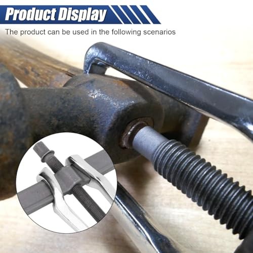 2-Jaw Gear Puller 4 Inch, Adjustable Two Jaws Bearing Puller for Pulley Black