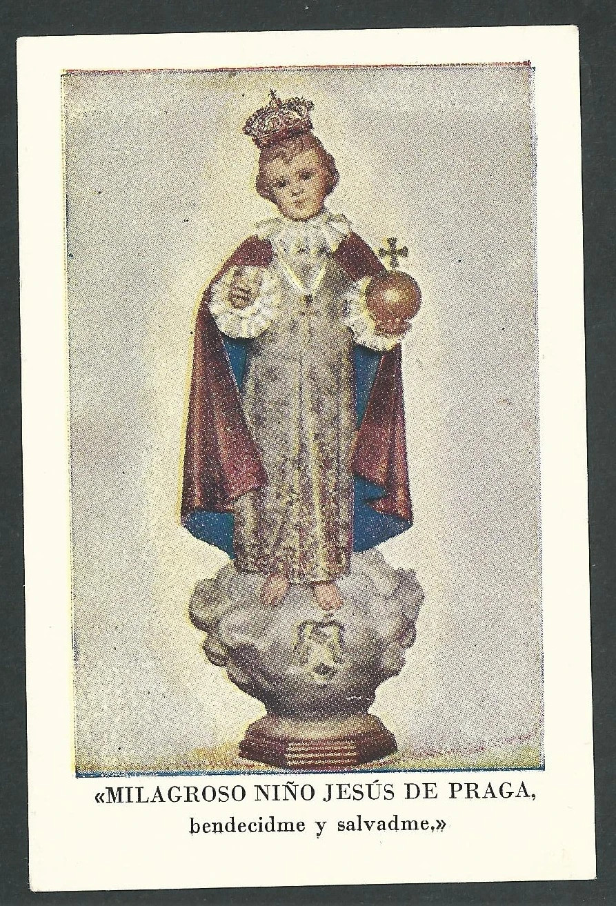 Holy card antique de Jesus Niño santino image pieuses estampa