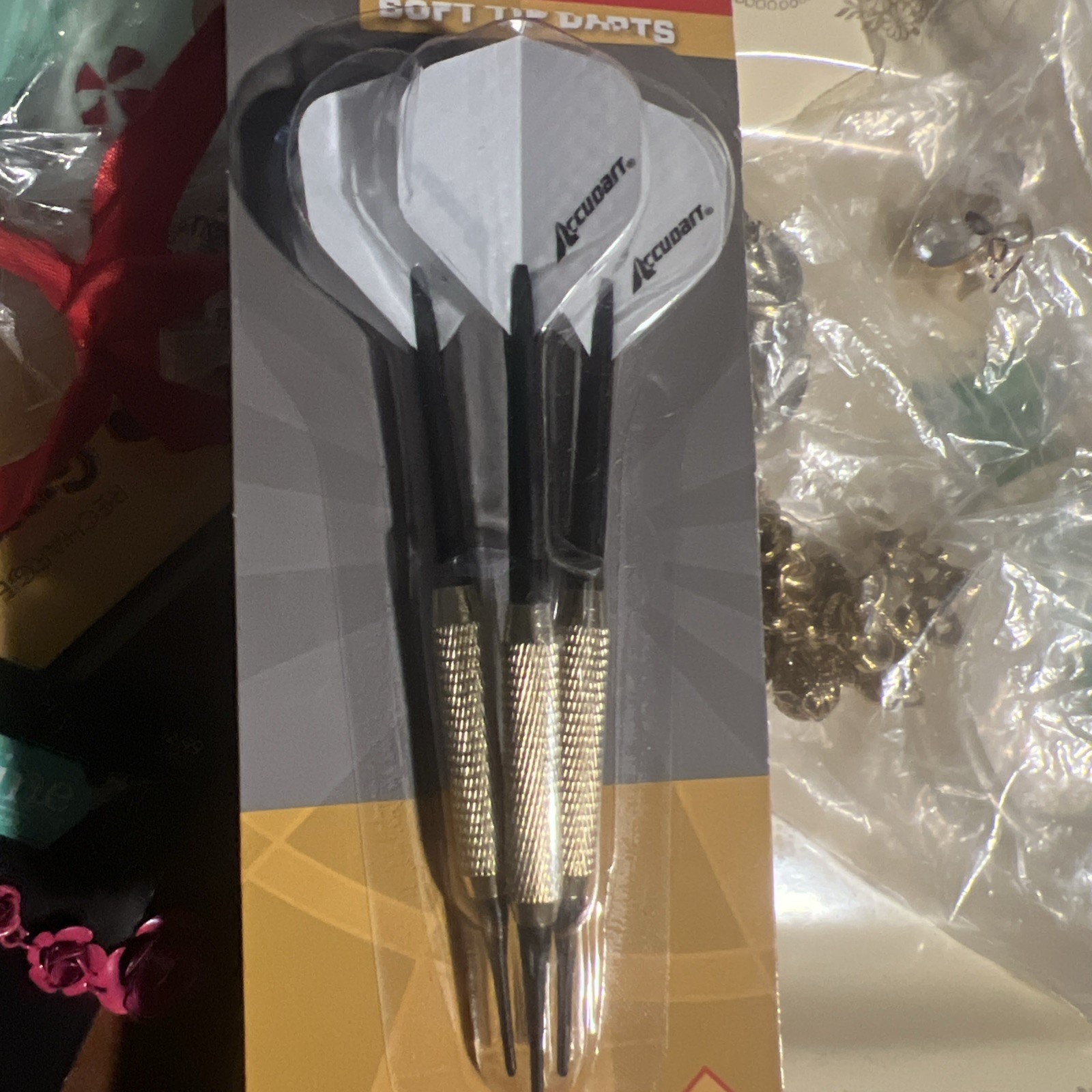Soft Tip White Darts (3) Accudart Recreation  16 Gram Poly Flights & Shaft - New