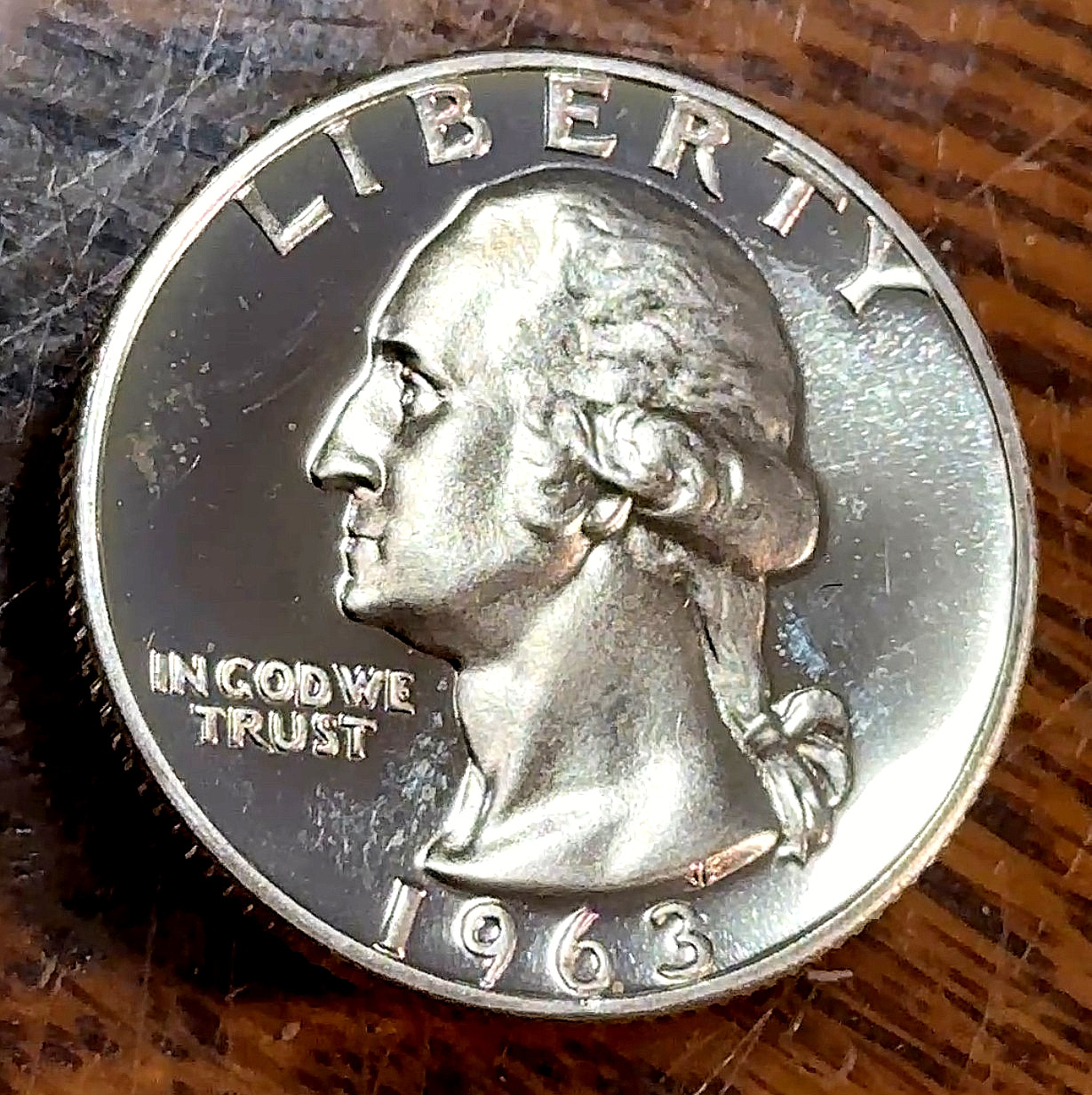1963 Supergem BU Deep Cameo Proof Washington Quarter CHRC