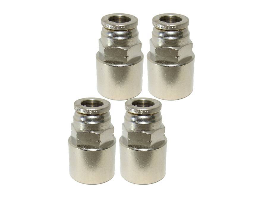 1/8" Hose  X 1/8" NPT Push To Connect Straight Female Fittings - 4 PACK
