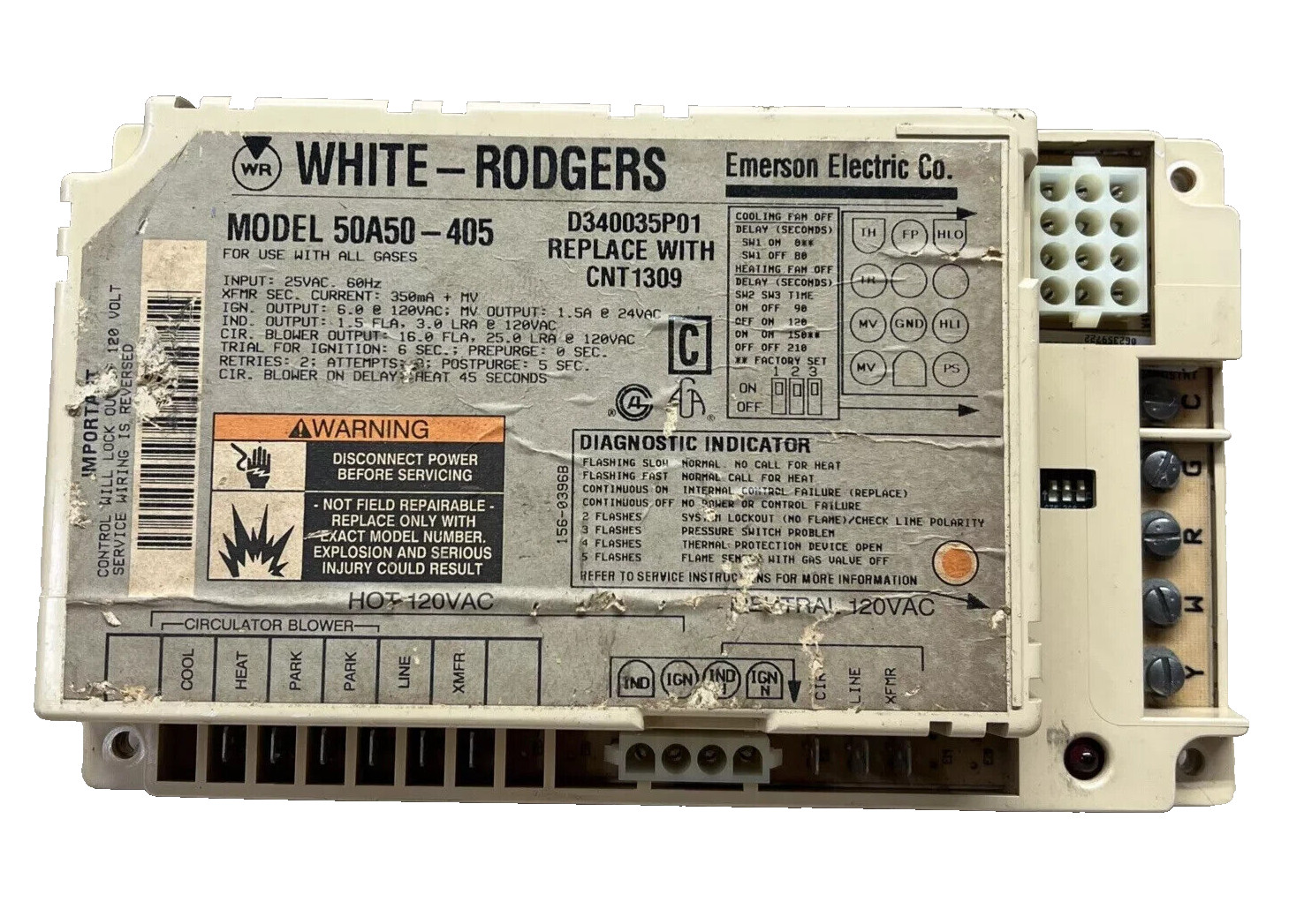 50A50-405 GENUINE OEM PART GUARANTEED TESTED & WORKING Control Board D340035P01
