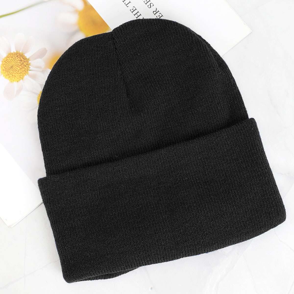 Womens Men Satin Lined Beanie Silk Lined Warm Winter Hat Knit Beanie Cap US
