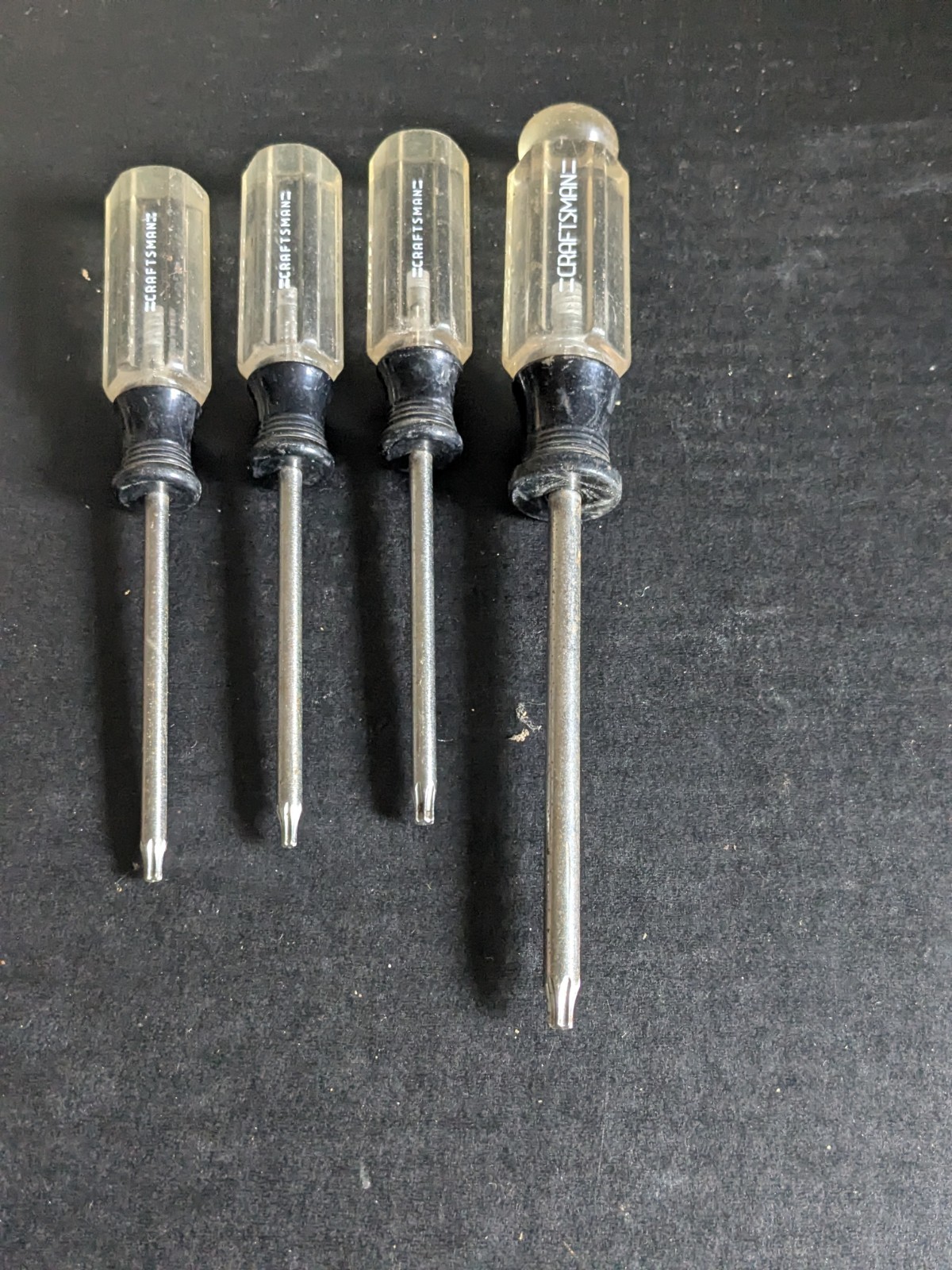 Vintage Craftsman USA 4 Pcs. Torx Screwdrivers T10 T15 T20 T25
