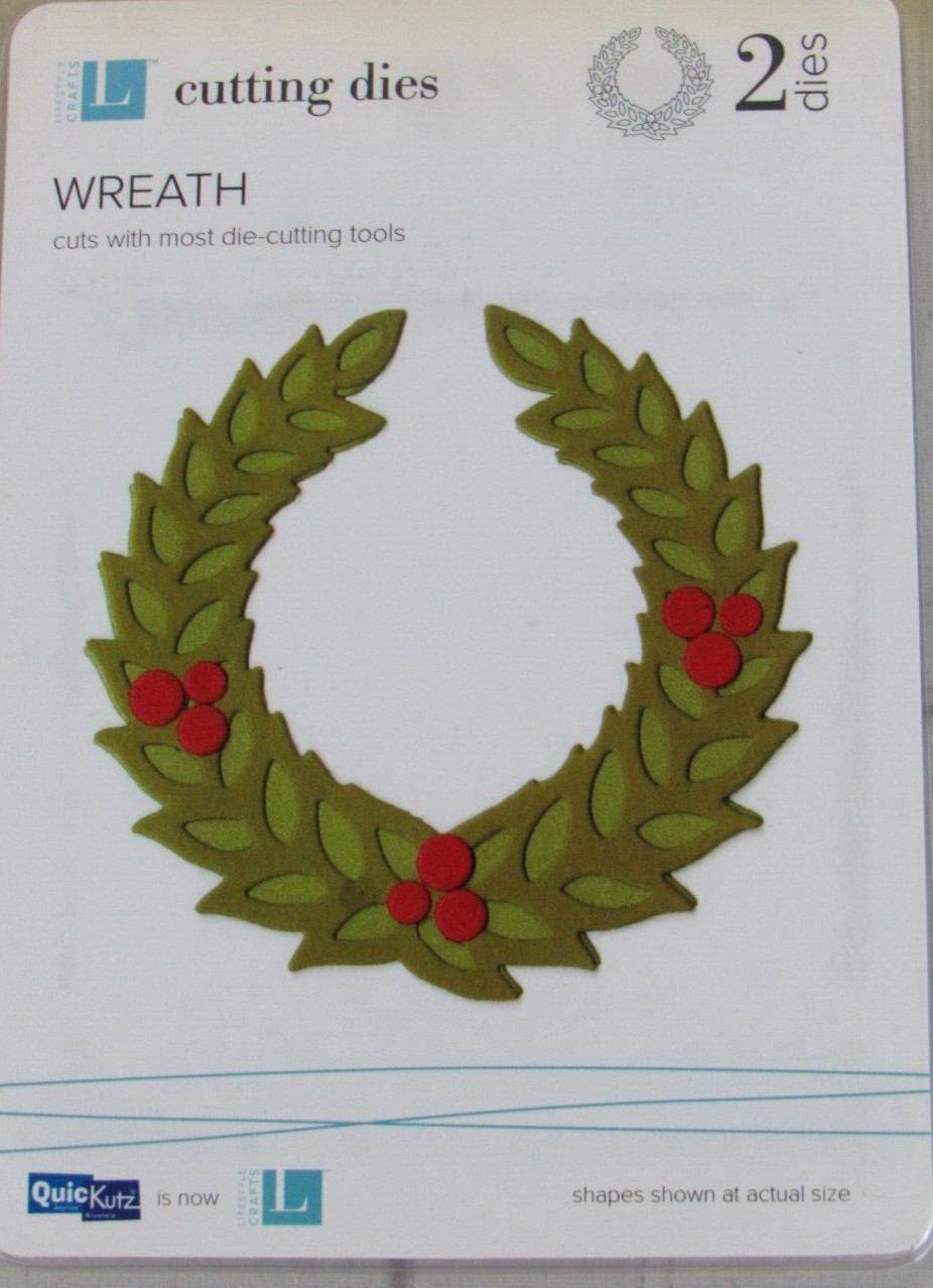 QuicKutz/Lifestyle Crafts Wreath 4x4, 2 Cutting Die Set DT0209