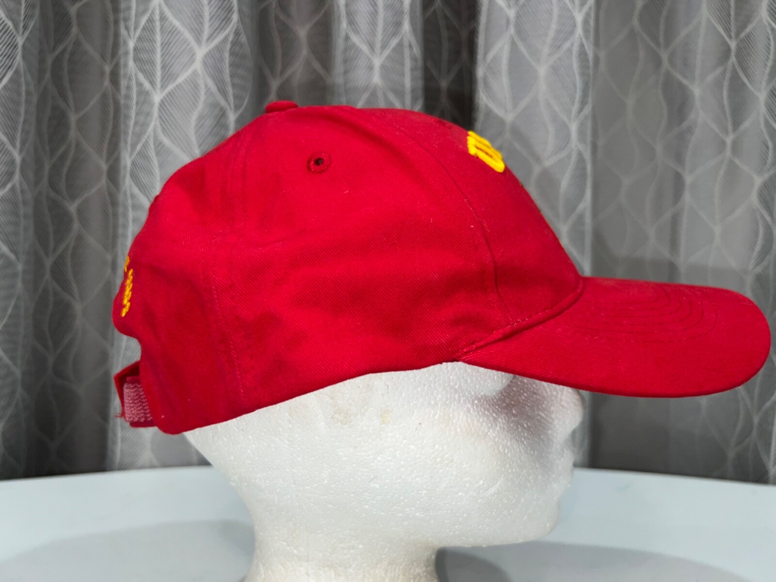 Red USMC Semper FI Hat Cap with Gold Embroidery Hook Loop Marinesdirect.com EUC