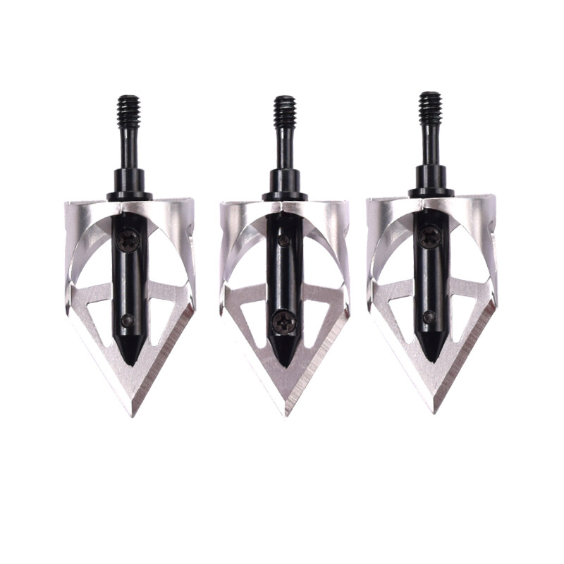 100Gr Broadheads 360° Hunting Archery Crossbow Bow Screw Arrow Points 3Pcs/Pack