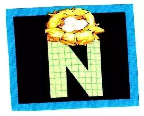 letter n nest fabric applique iron on not embroidered 3.5 inch 1pc USA made