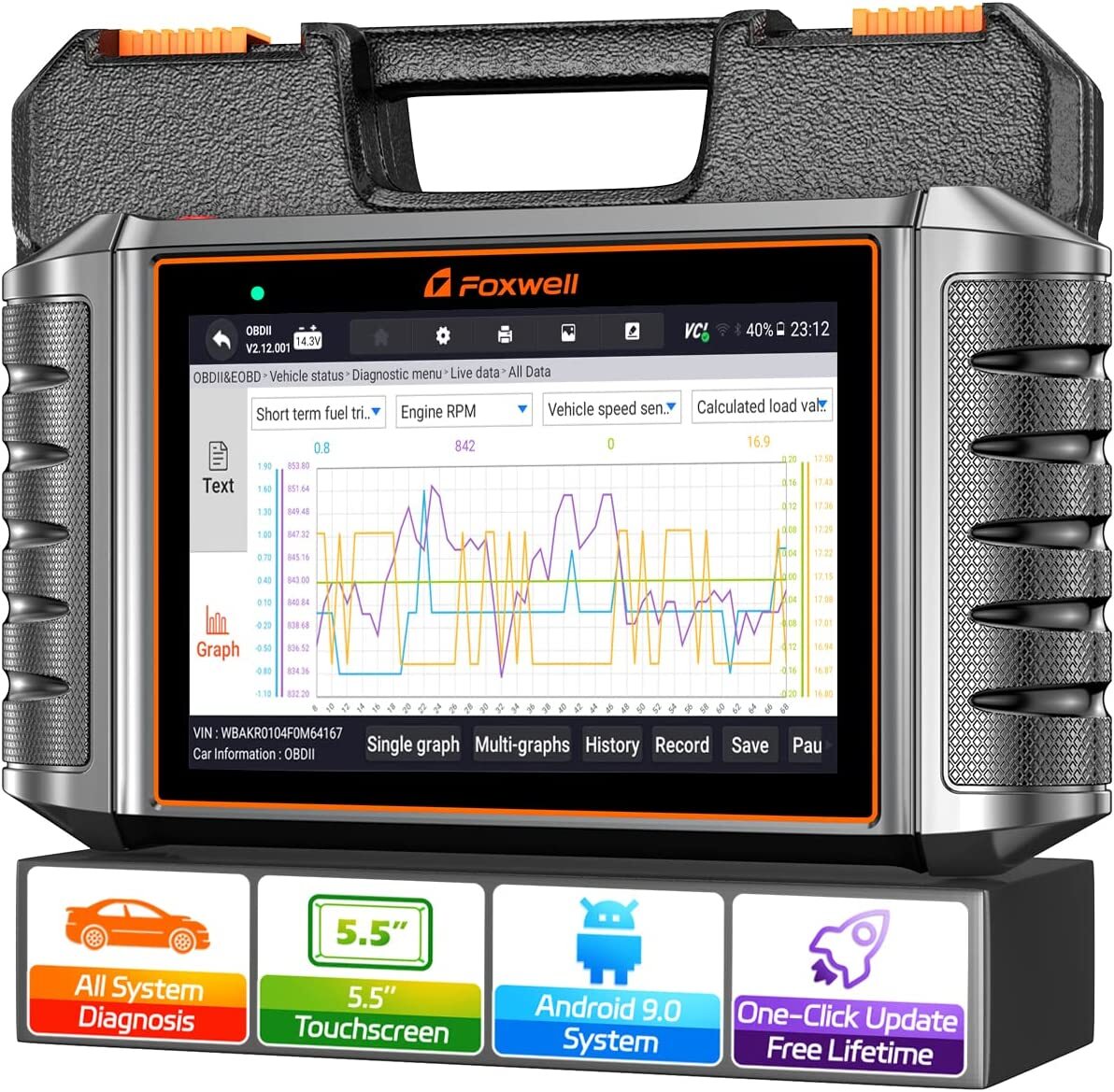 FOXWELL NT710 For Toyota Bidirectional Car OBD2 Scanner Diagnostic E-CU Coding