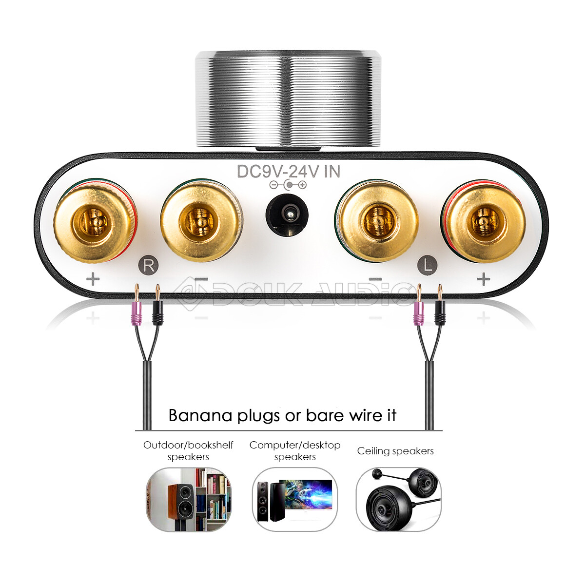 Nobsound 100W Mini Power Amplifier Digital HiFi Amp with USB/AUX/Bluetooth Input