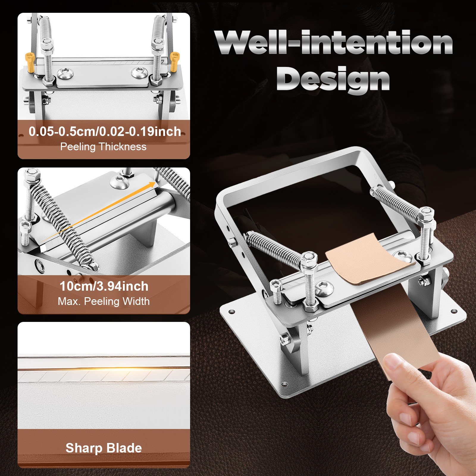 Leather Splitter Peeling Machine Skiving Skiver Peeling Tool Stainless Steel
