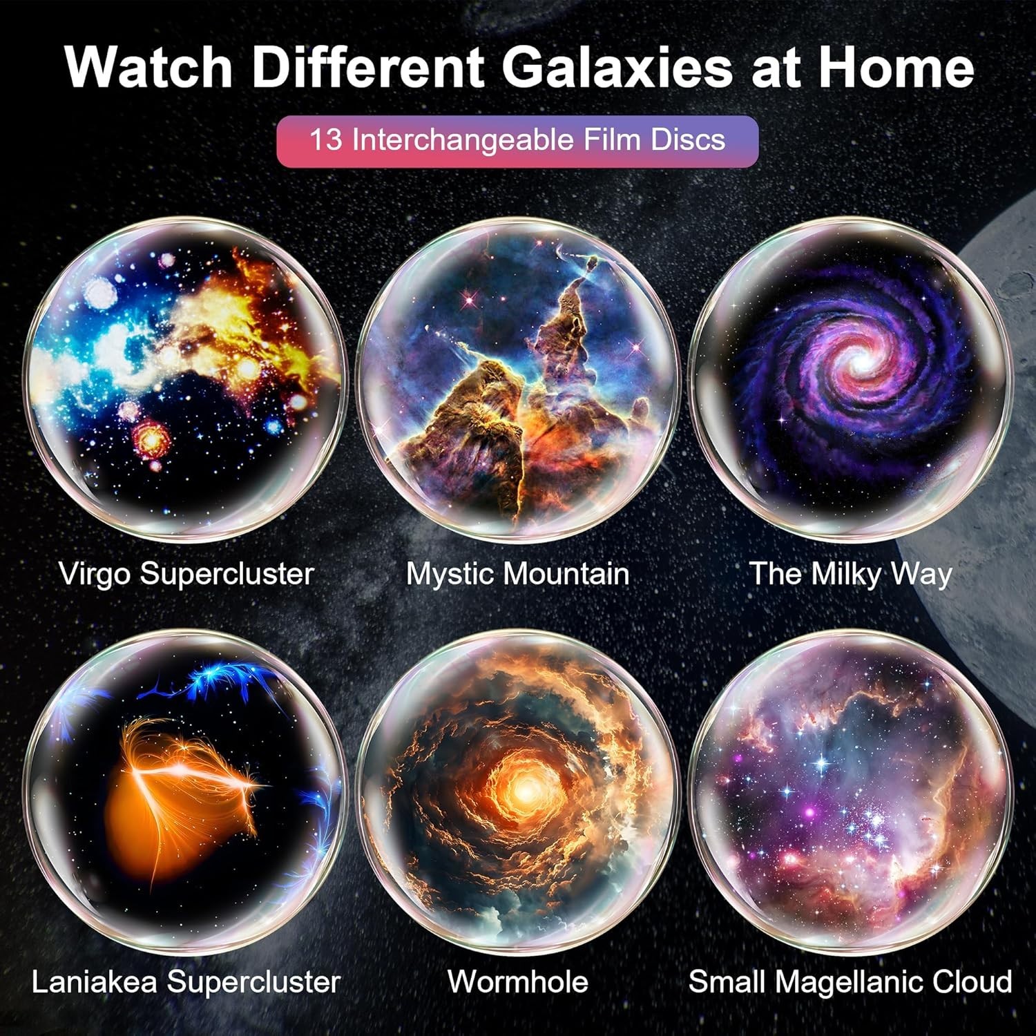 Planetarium Projector Pro: 13-in-1 Galaxy Light with Timer for Bedroom Elegance