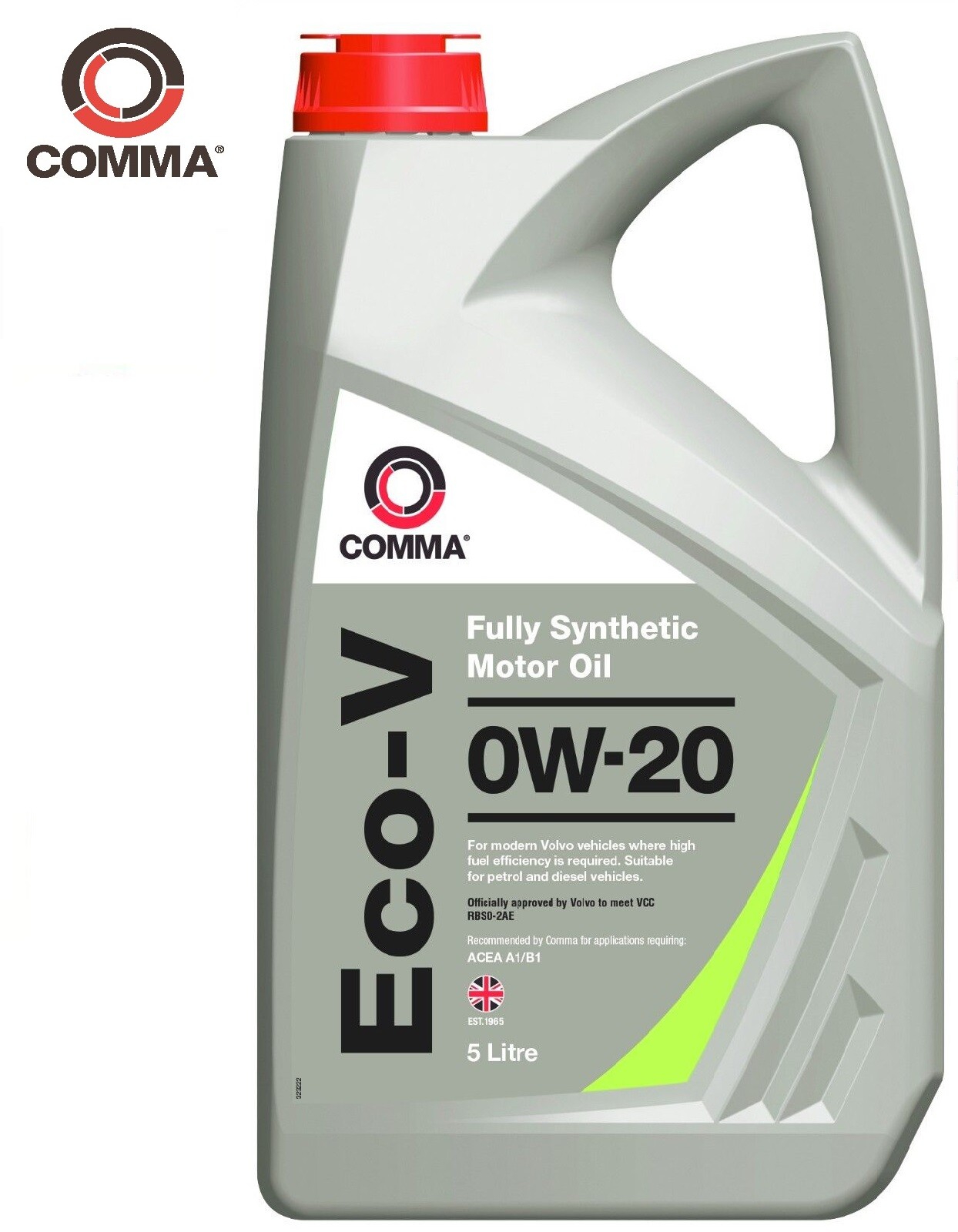 Comma 5L Motor Engine Oil Eco-V 0W-20 Suitable for petrol & diesel 5l ECOV5L