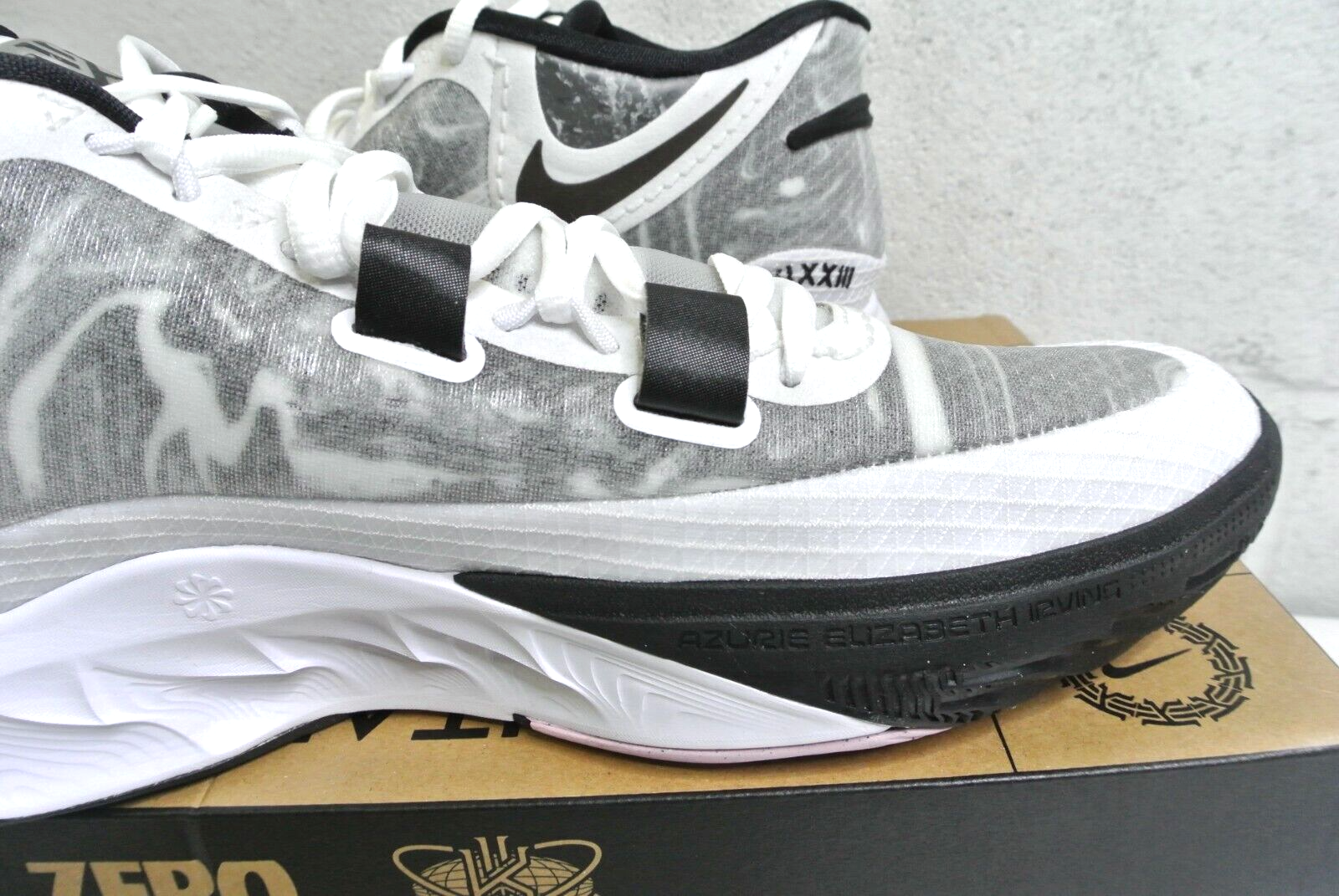 Nike Kyrie 8 - DJ6017-101 Black White Pink Basketball Shoes Size 14 Mens