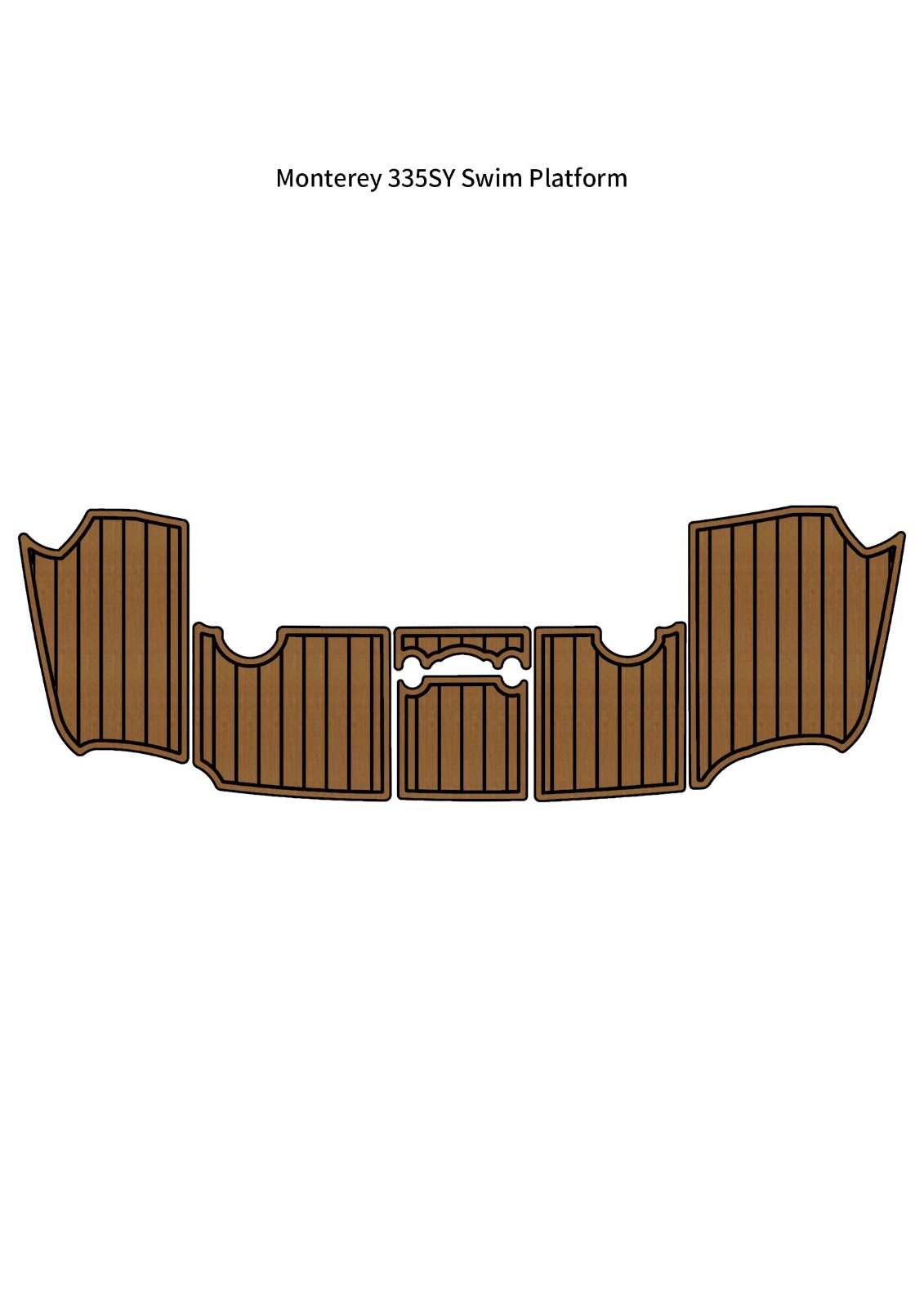 2019 Monterey 335SY Swim Platform Boat EVA Foam Teak Deck Floor Pad Mat Flooring