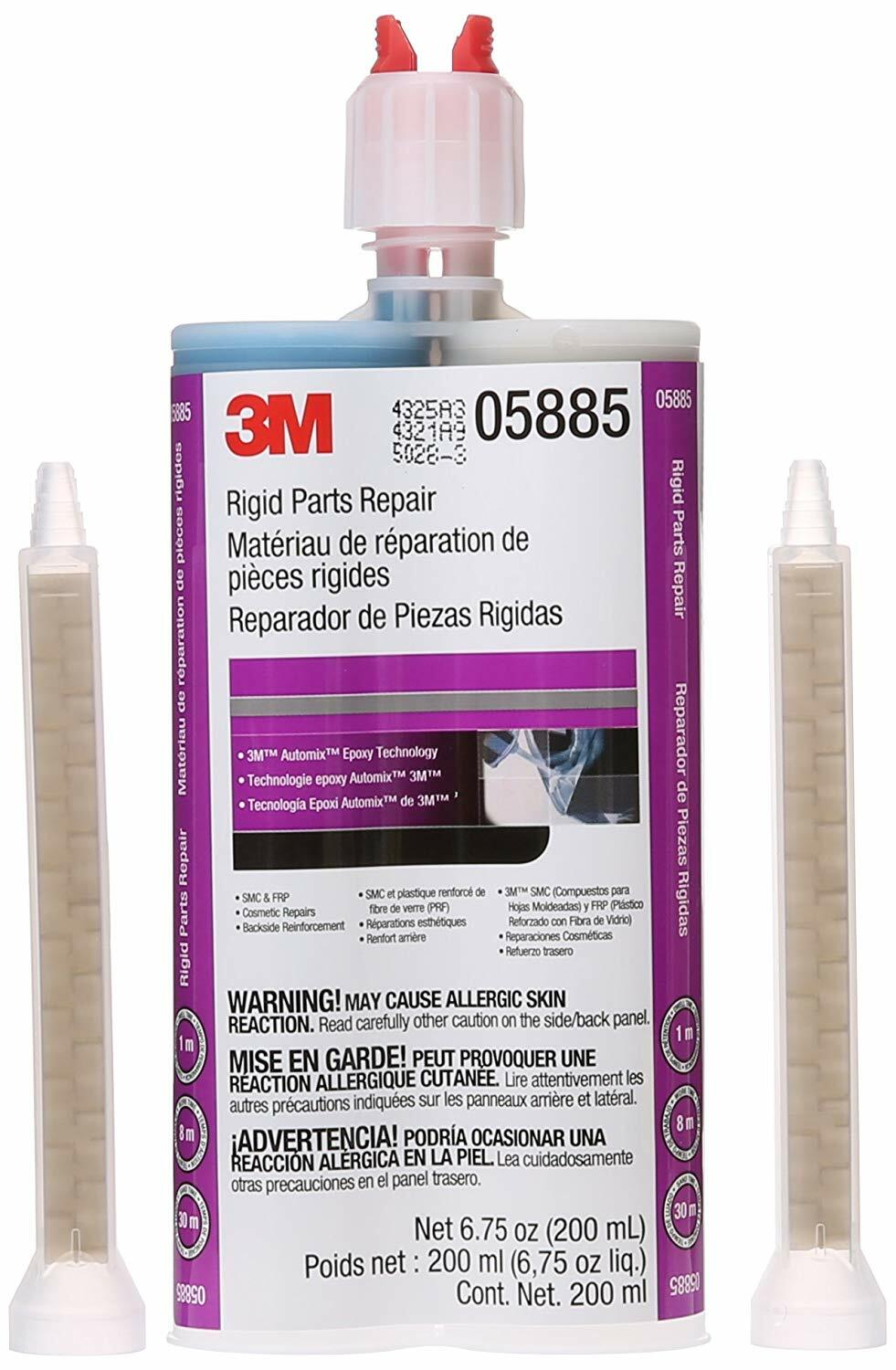 3M 05885 EZ Sand Rigid Plastic Repair, 200 ml, Blue 5885