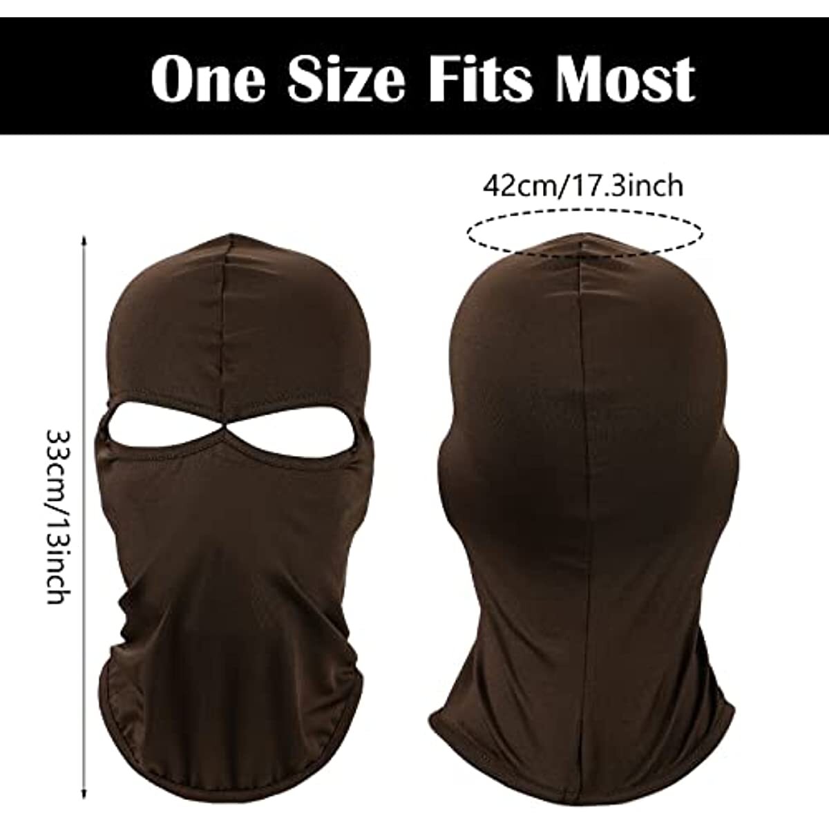 2 Holes Balaclava Ski Mask Thin Full Face Mask for Motorcycle Bike Cycling Cap