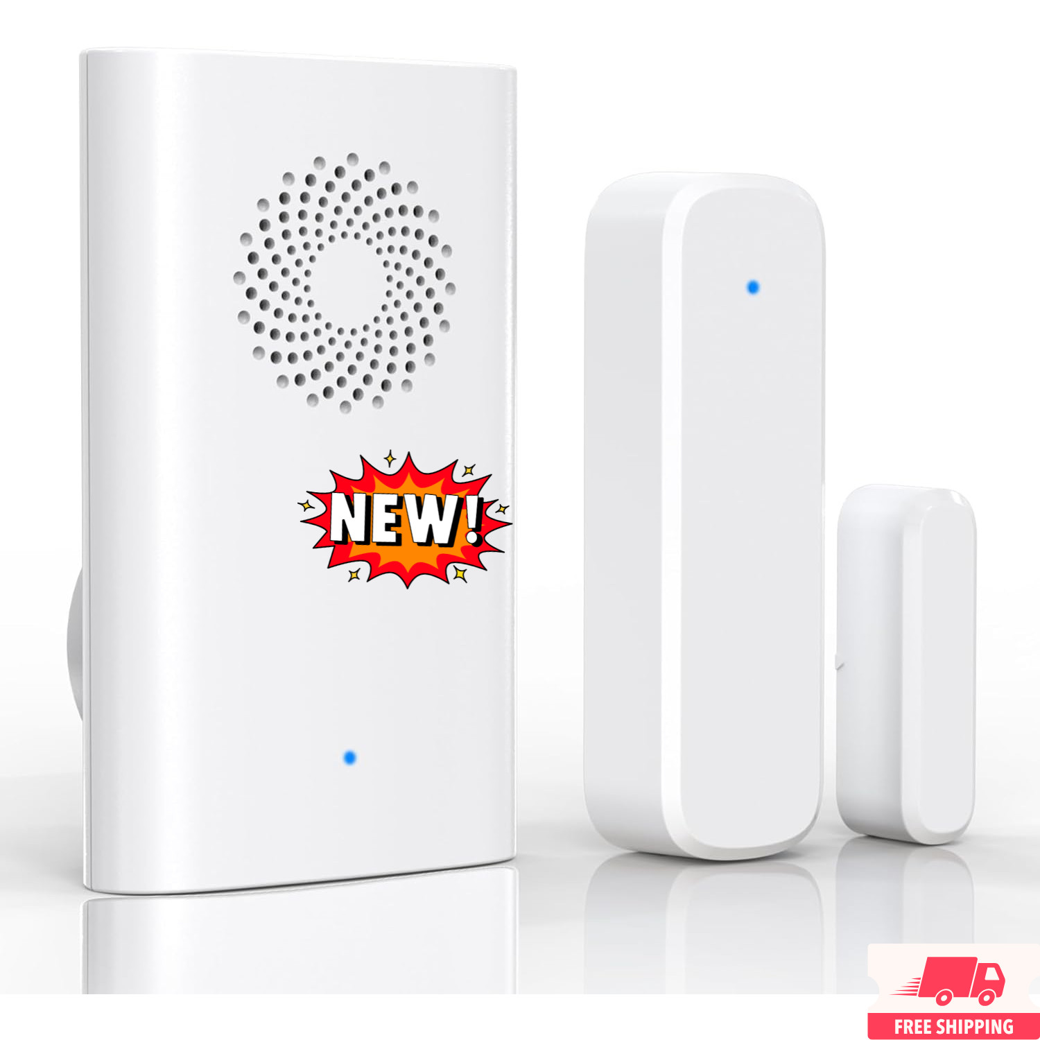 Timbre inalámbrico con sensor de puerta, alarma de puerta abierta al entrar en n