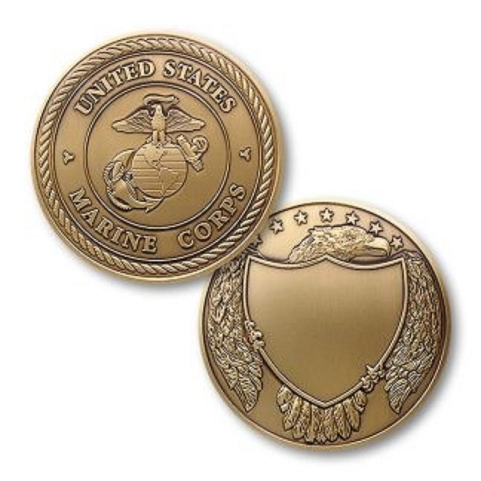 MARINE CORPS USMC 3" ENGRAVABLE MEDALLION CHALLENGE COIN