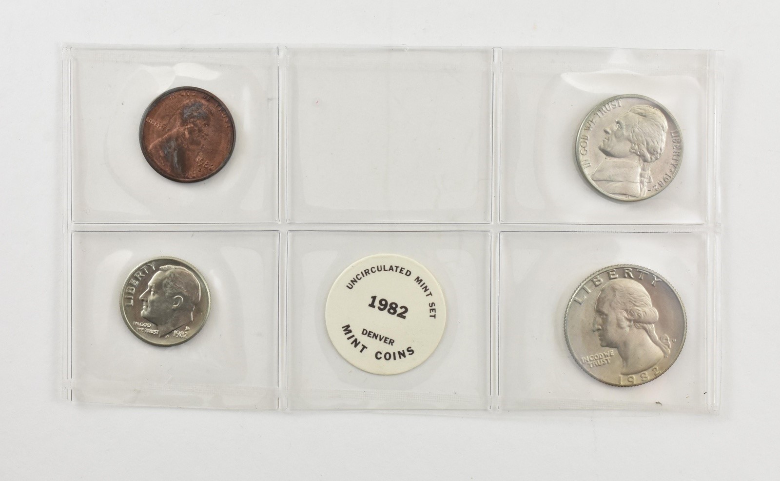 1982 Uncirculated Mint Set In Envelope *8202