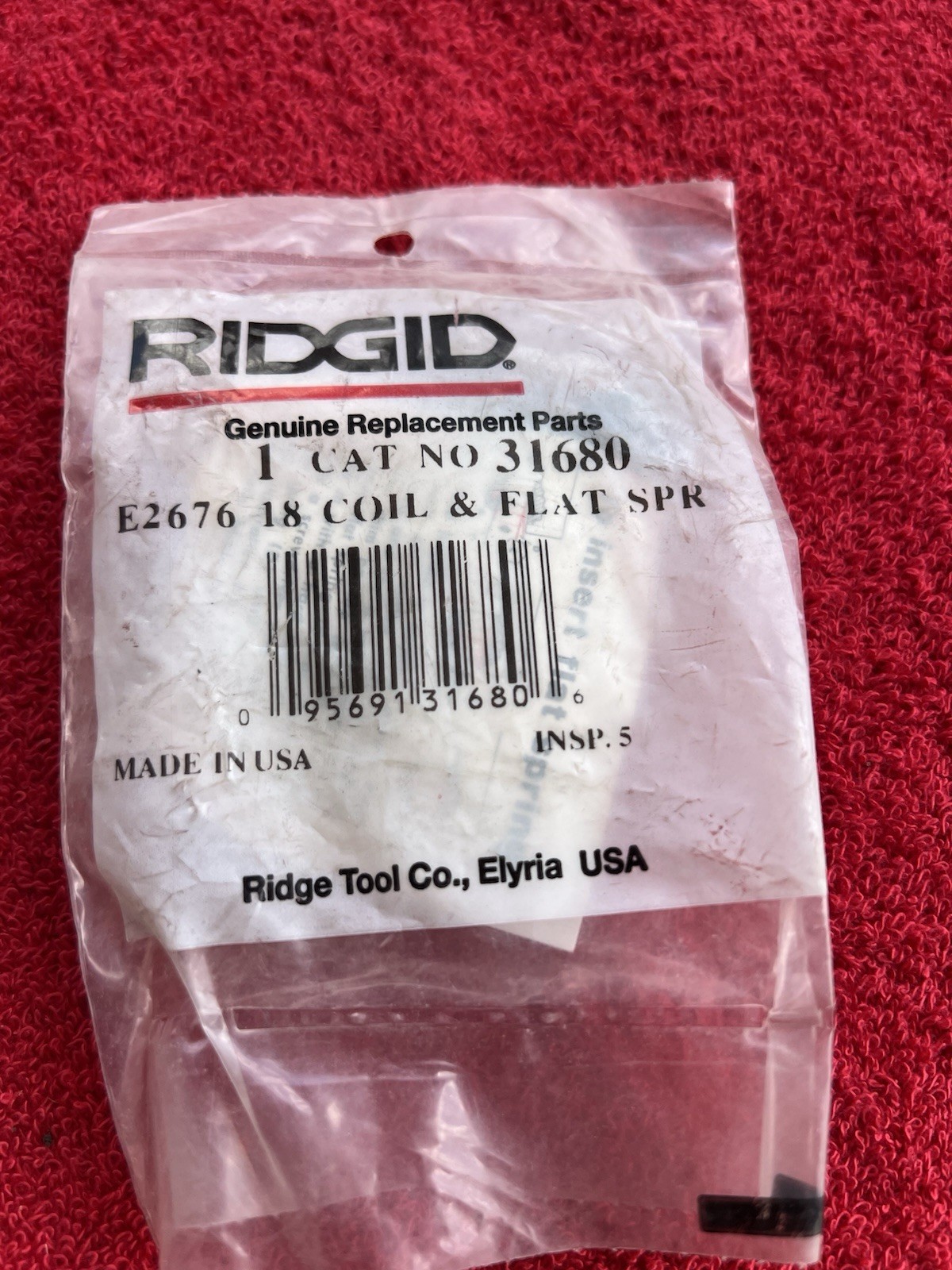 Ridgid 31680 18” Coil And Flat Spring