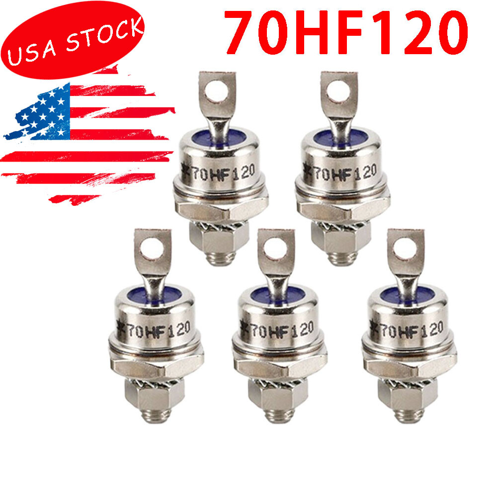 5X 70A 1200V 70HF120 High Power Rectifier Metal Stud Type Rectifier Diodes USA