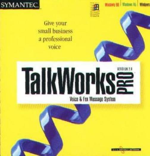 TalkWorks 2.0 Pro PC CD professional voice and fax messaging system business!