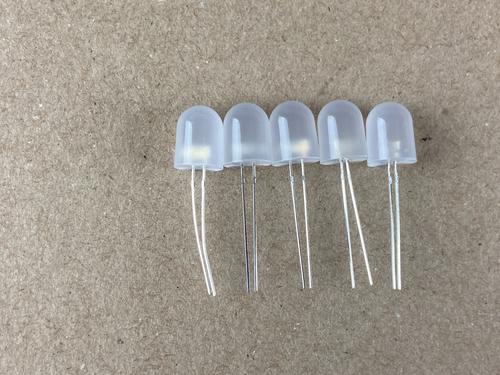 5 New FROSTED 10mm White 8v 12v Grain-of-Wheat LED Light 10v Lamp Bulb Bare Wire