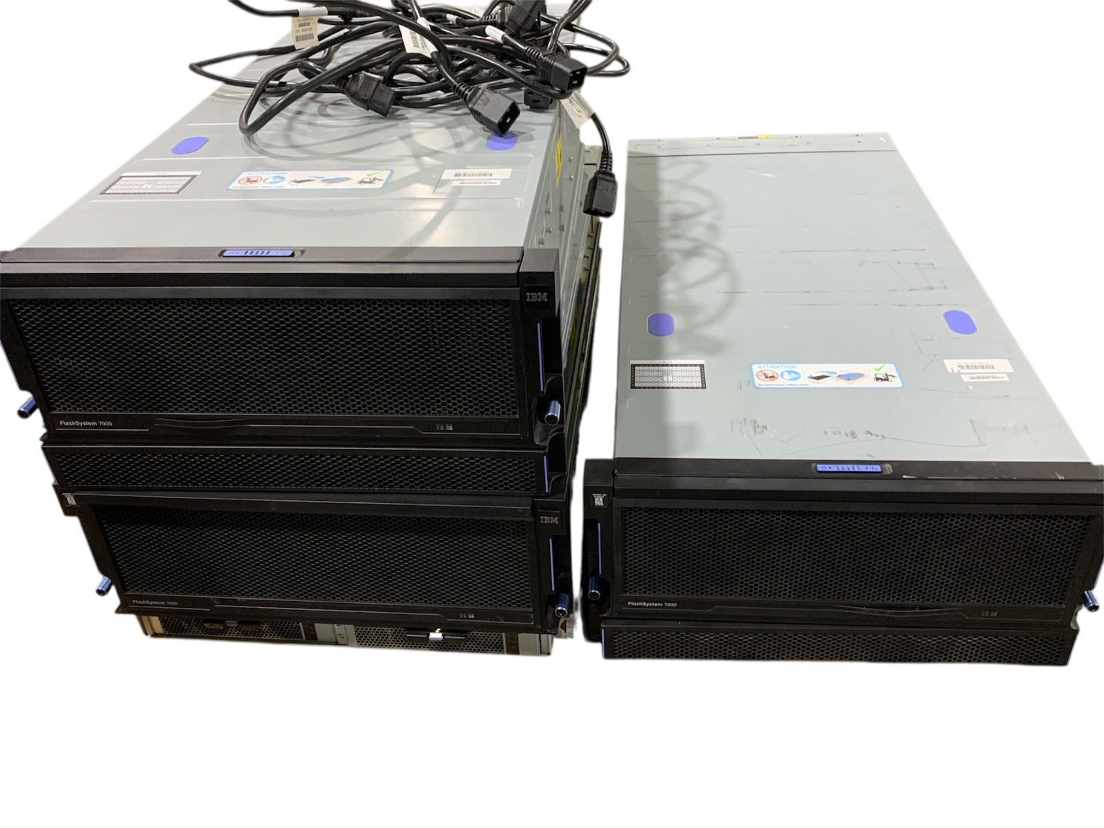LOT OF 3:  IBM 2076-92F STORWIZE V7000 92 BAY EXPANSION ENCLOSURE - USED
