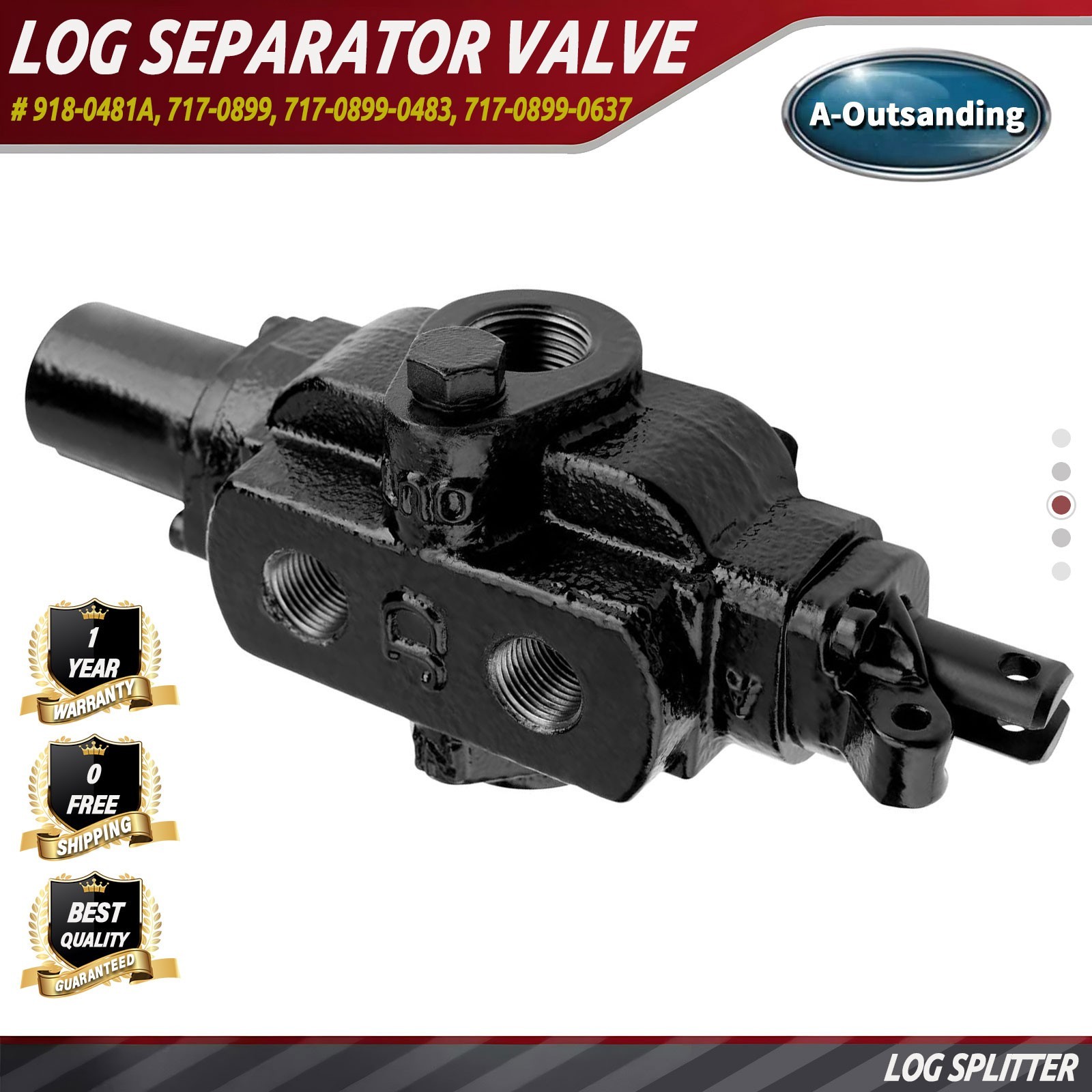 Log Splitter Control Valve For LS27 LS27T LS33T 522LS 831LS 918-0481A 917-0899
