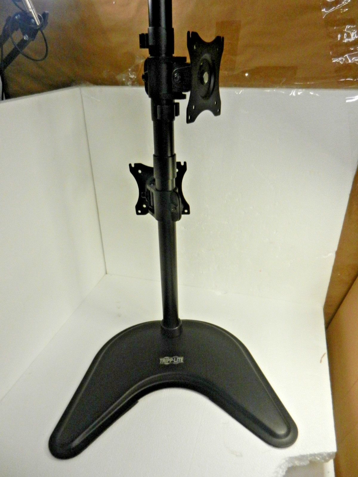 Tripp Lite DDR1527SDC Dual Monitor Vertical Desk Clamp Mount Stand / BY Eaton