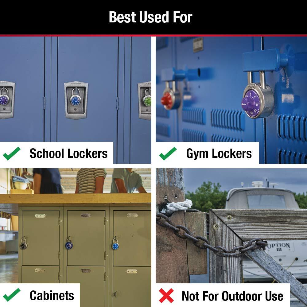 Master Lock 1505D Locker Lock Combination Padlock Durable Keyless Security