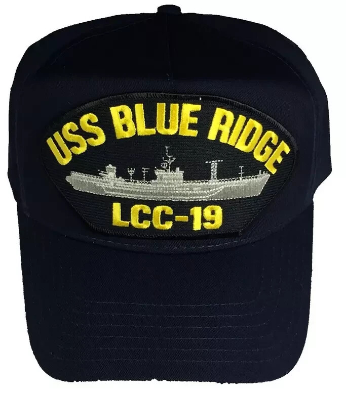 USS BLUE RIDGE LCC-19 HAT CAP USN NAVY SHIP COMMAND CONTROL COMMUNICATIONS C41